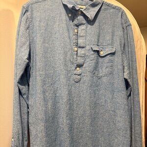 Old Navy Large Tall Blue Pullover Shirt Long Sleeve